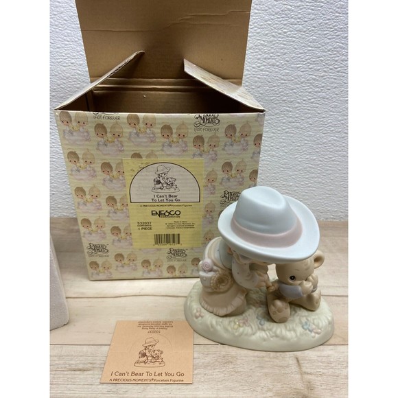 Vtg 1994 Enesco Precious Moments I Can`t Bear To Let You Go Porcelain Figurine - Picture 11 of 14